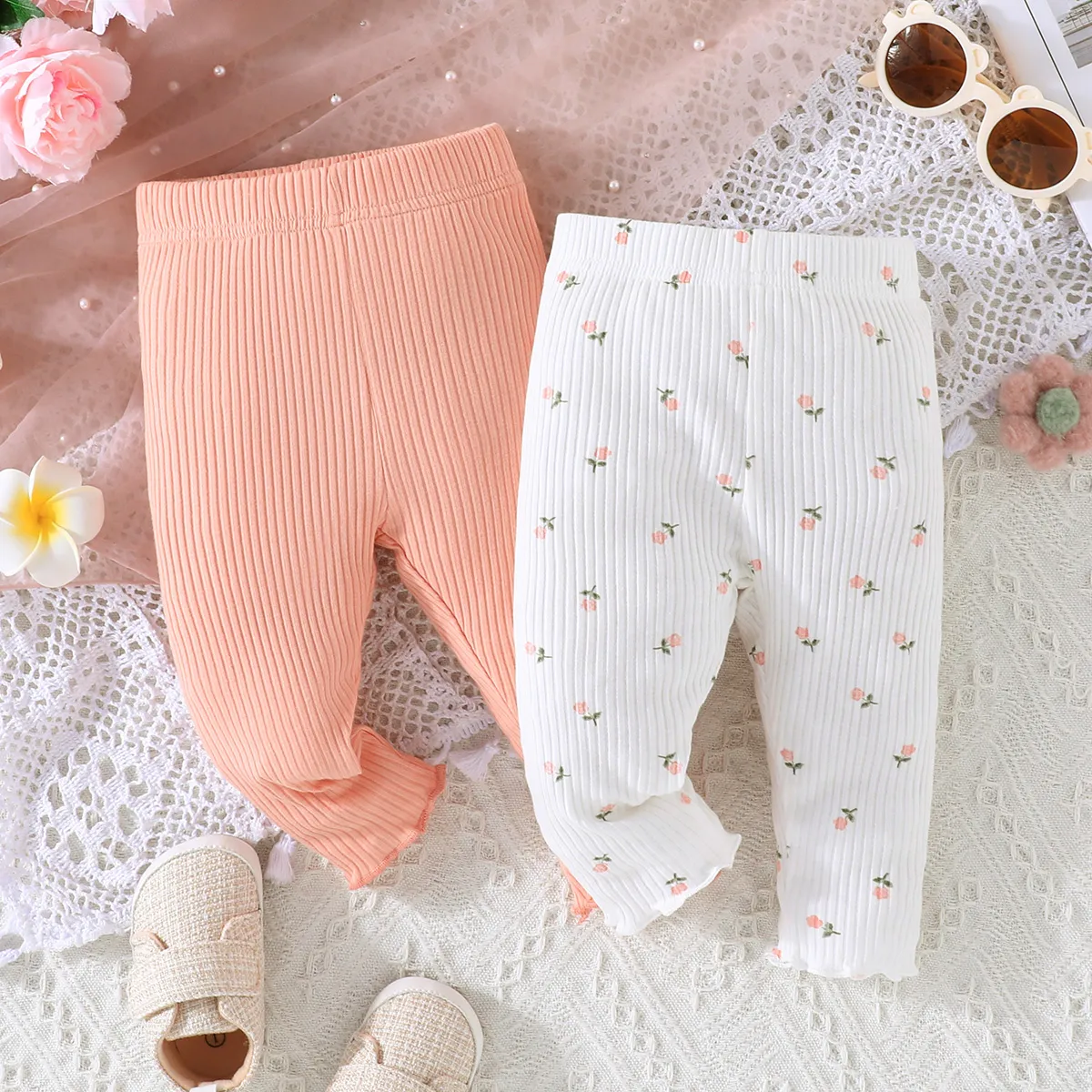 Baby Girl Sweet Broken Flower Pattern Floral Legging/Pantalon
