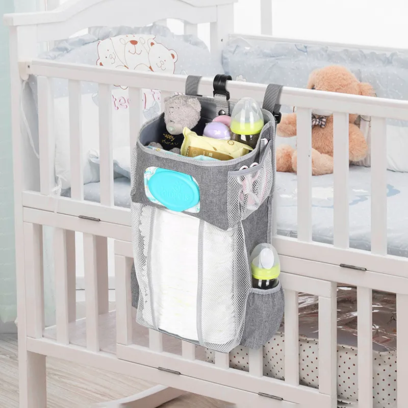 Multi-functional Bedside Storage Bag for Baby's Nappies and Toys with Detachable Design for Better Organization