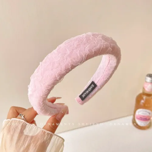 Toddler/kids/adult Sweet plaid pink versatile headband