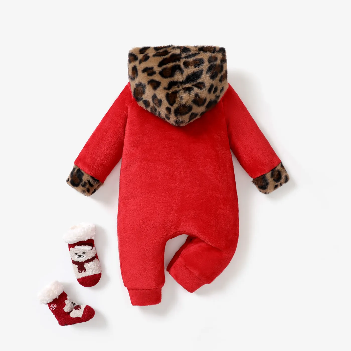 Bebê menina Natal urso animal macacão/meias  image 3