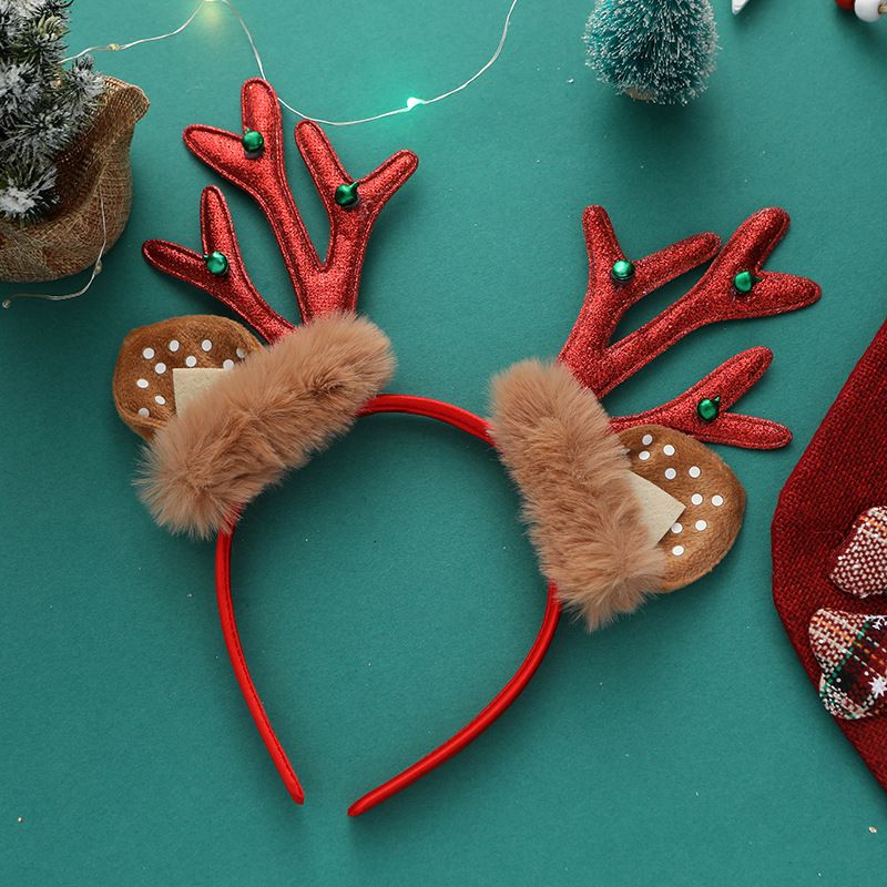 Christmas Greet Bell Elk Antler Red Headband for Toddler/kids/adult