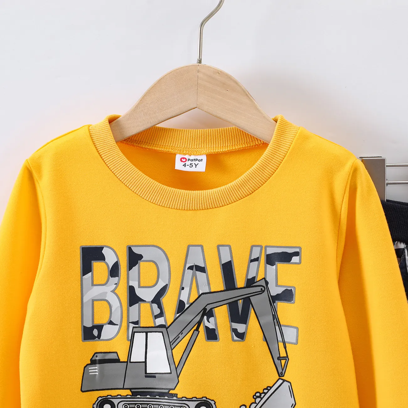 2 Stück Kleinkinder Jungen Avantgardistisch Sweatshirt-Sets Ingwer big image 1