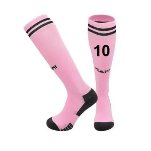 Thickened towel-soled football socks with No. 10 numbers, anti-slip shock-absorbing game training socks