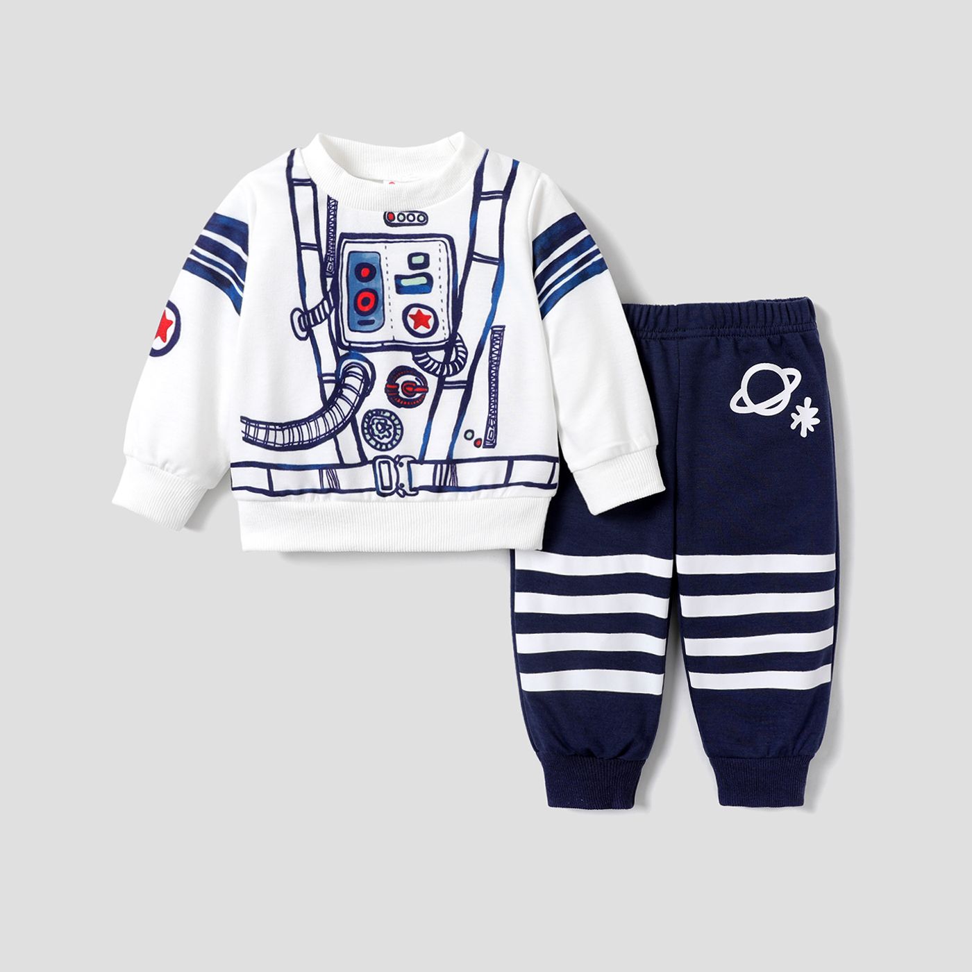 2pcs Baby Boy Astronaut Pattern Design Set