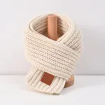 Basic thickened Warm knitted scarf for Toddler/kids/adult Beige