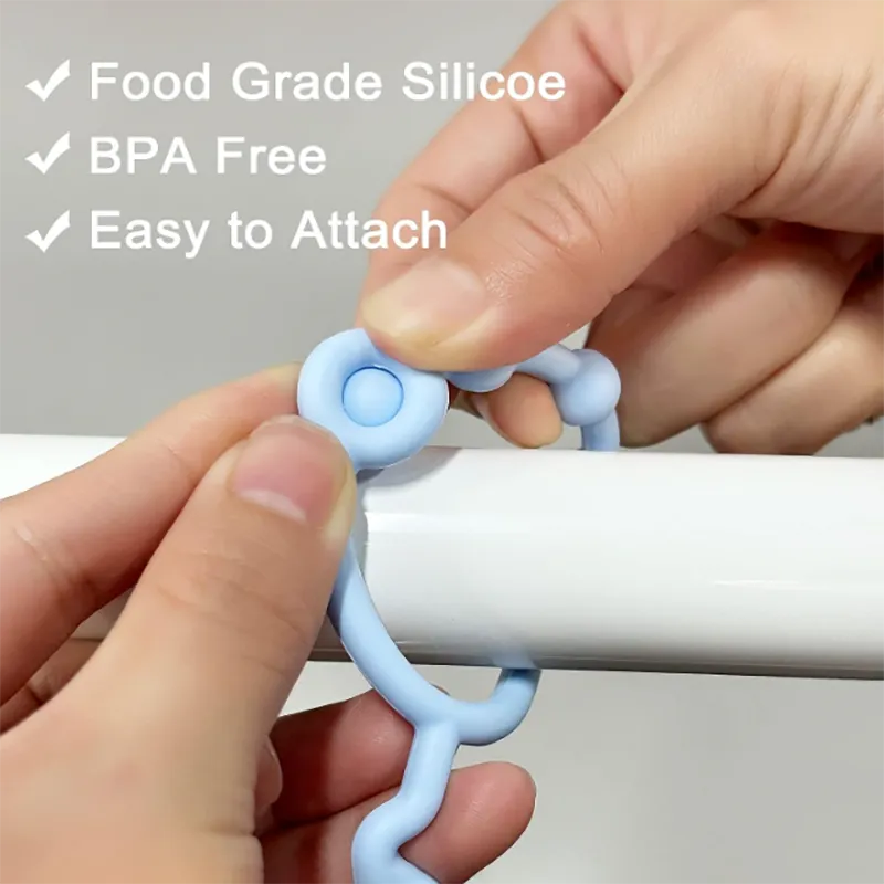 Baby Silicone Anti-Lost Chain for Pacifiers, Bottles, Cups, and Toys Color-A image 6