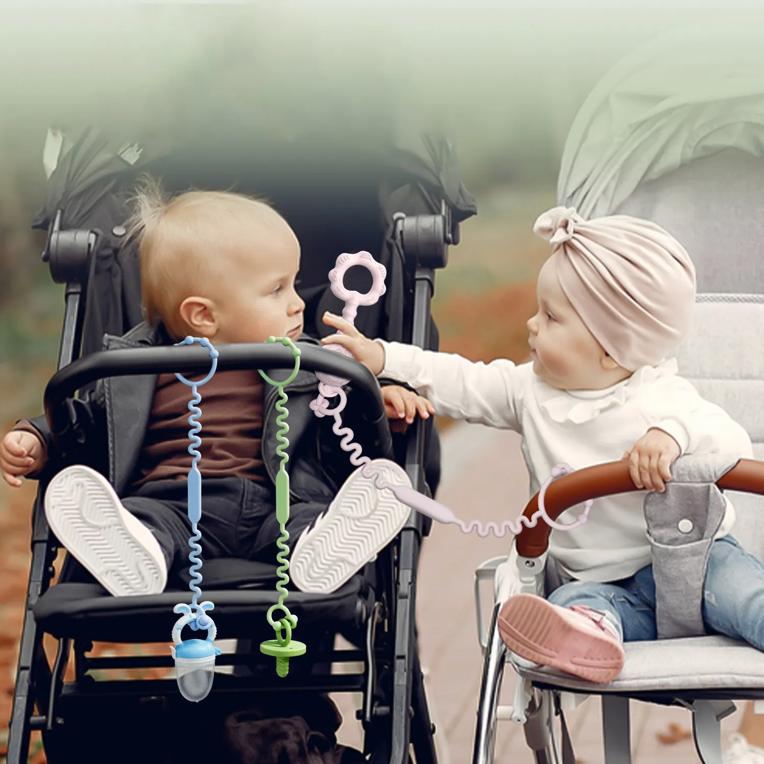 Baby Silicone Anti-Lost Chain for Pacifiers, Bottles, Cups, and Toys Color-A image 5