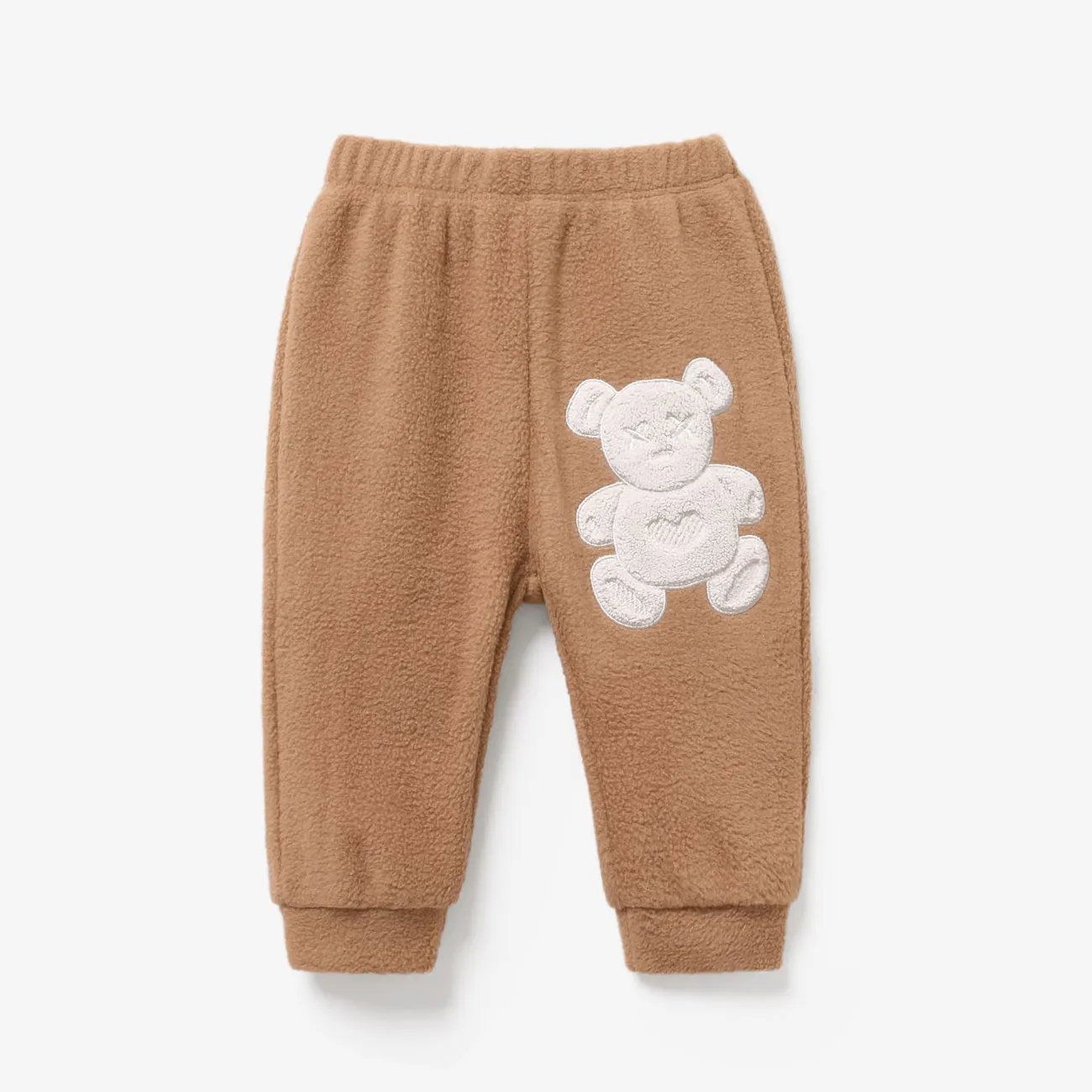Baby Girl/Boy Embroidery Bear Pattern Casual Pants  big image 1