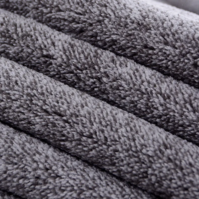 Baby Bamboo Charcoal Fiber Plush Warm and Cozy Blankets Grey image 4