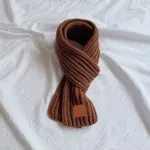 Basic thickened Warm knitted scarf for Toddler/kids/adult Coffee
