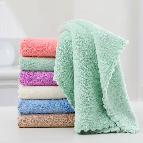 3pcs Baby Washcloths Microfiber Coral Fleece Extra Absorbent and Soft