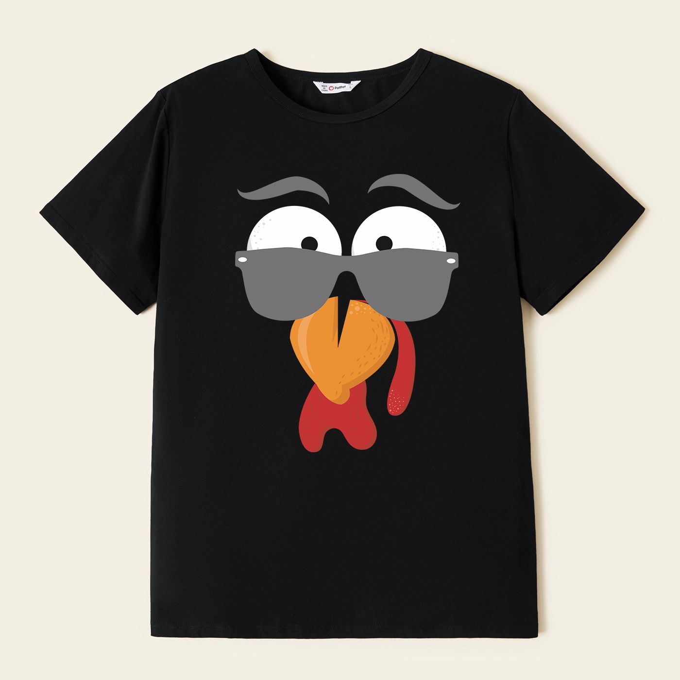 

Thanksgiving Family Matching Turkey Print Short-sleeve Cotton Tops