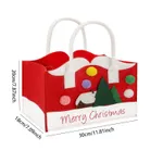 Bolsa de fieltro navideño para artículos de fiesta - Bolsa de regalo de gran capacidad Rojo