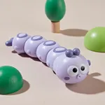 Fuzzy Caterpillar Children's Toy: Wind-Up, Parent-Child Interactive, Cute and Fun Mini Toy Purple