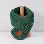 Basic thickened Warm knitted scarf for Toddler/kids/adult Green
