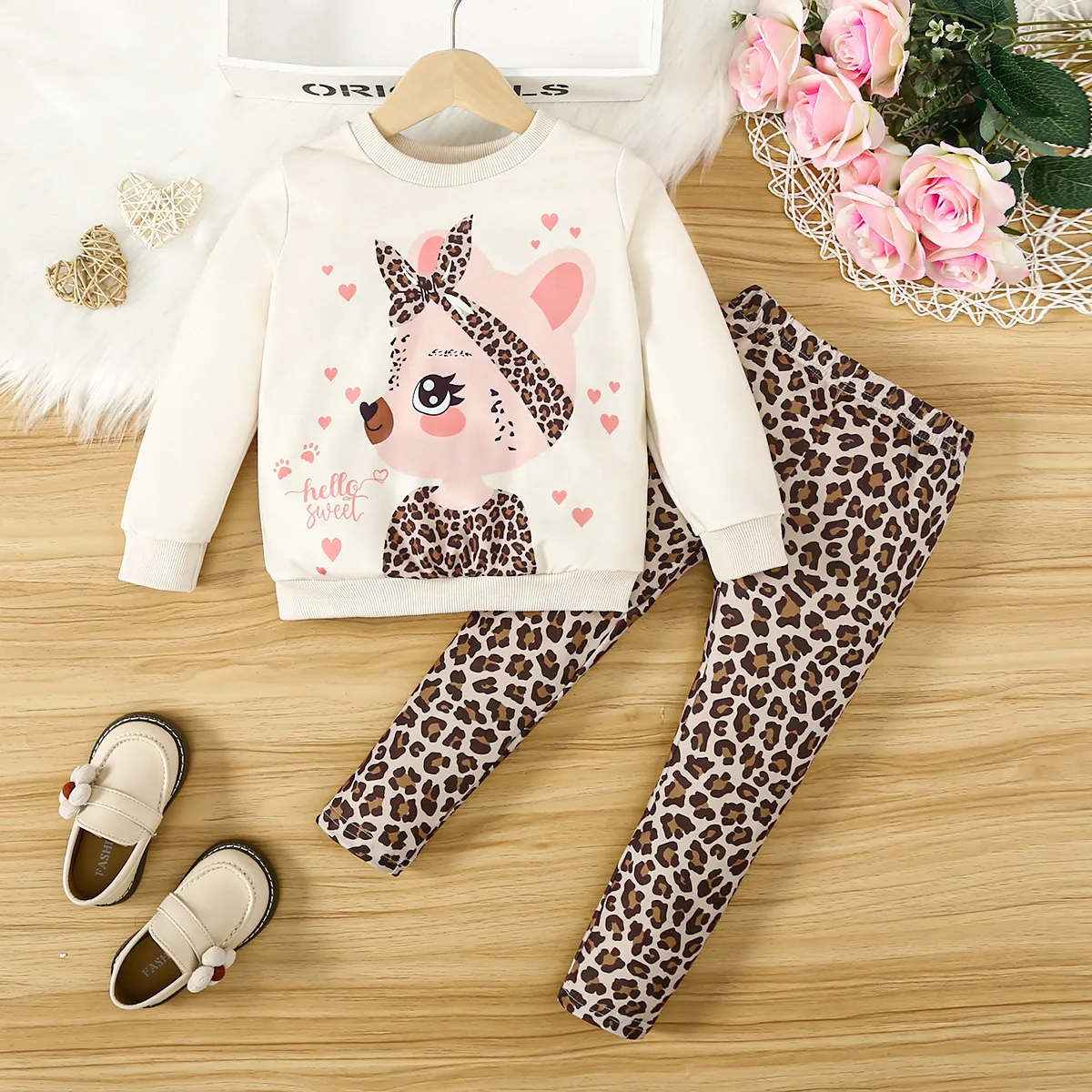 Childrens leopard print online pyjamas