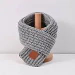 Basic thickened Warm knitted scarf for Toddler/kids/adult Grey