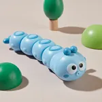 Fuzzy Caterpillar Children's Toy: Wind-Up, Parent-Child Interactive, Cute and Fun Mini Toy Blue