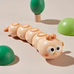 Fuzzy Caterpillar Children's Toy: Wind-Up, Parent-Child Interactive, Cute and Fun Mini Toy Orange