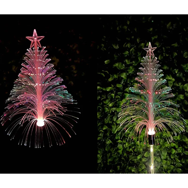 Outdoor Solar Powered Fiber Optic Christmas Tree Light Color-A image 4