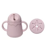 BPA-Free Silicone Sippy Cup & Snack Cup Pink
