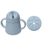 BPA-Free Silicone Sippy Cup & Snack Cup Blue