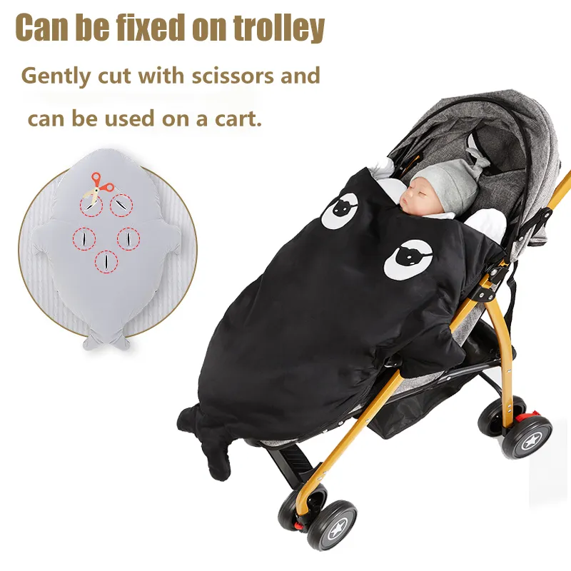 Baby Stroller Footmuff - Shark Sleeping Bag Design For Winter Outdoor Strolling