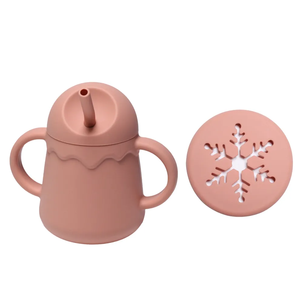 BPA-Free Silicone Sippy Cup & Snack Cup Orange