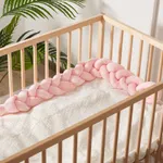 防撞設計的嬰兒床保險杠 粉色