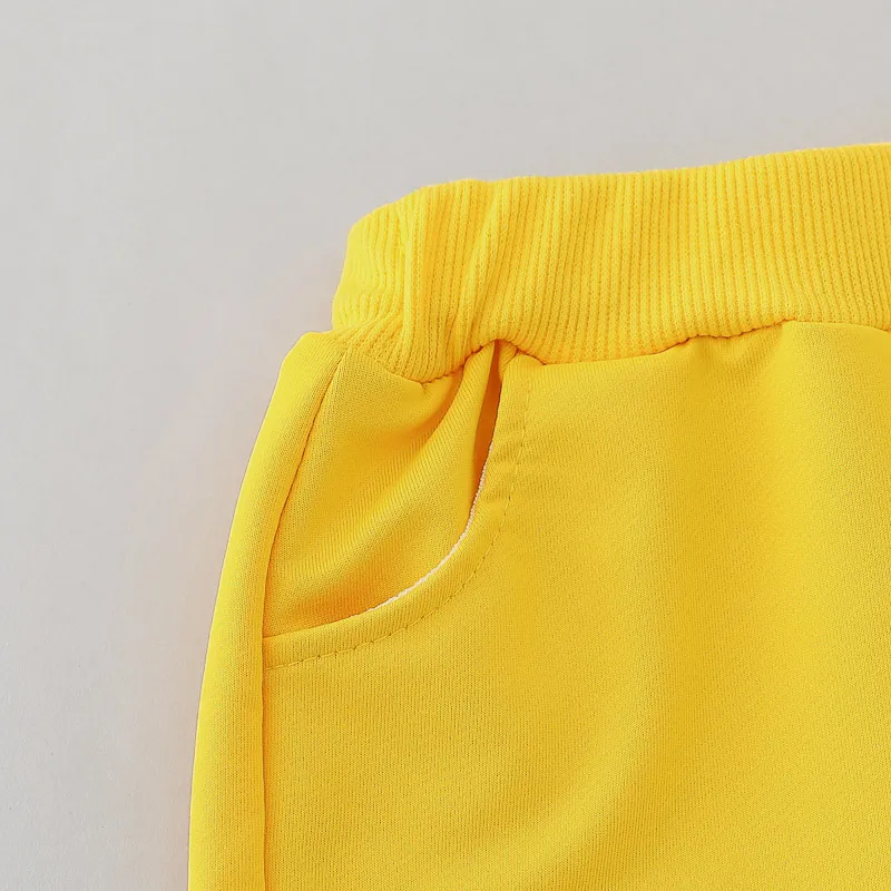 Kinder 2-teiliges Set, einfarbig und unisex, aus Polyester-Material, Regular Fit. gelb big image 1