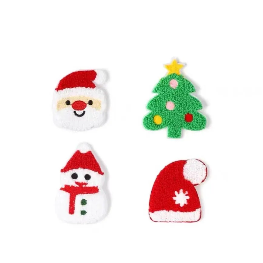 Toddler/kids Christmas towel embroidered festival element pin badge  image 2