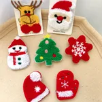 Toddler/kids Christmas towel embroidered festival element pin badge  image 4