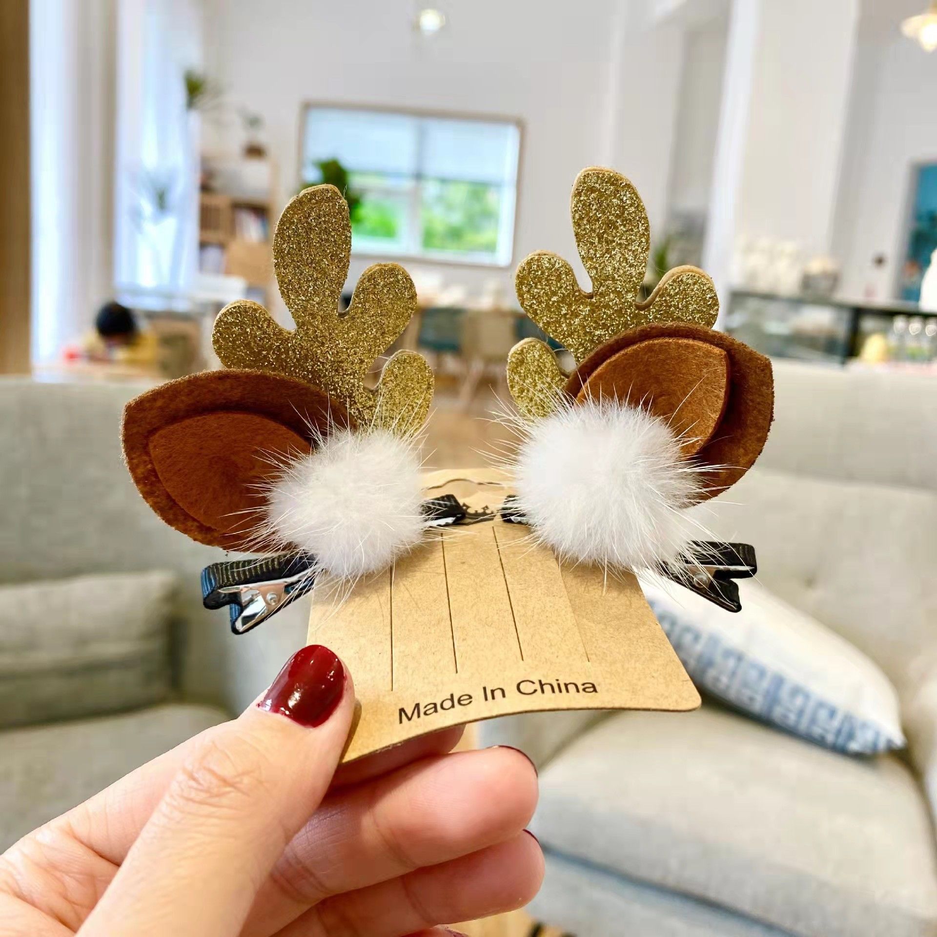 

2-pack Children/adults Cute elk antler hair accessories for Christmas