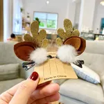 2-pack Children/adults Cute elk antler hair accessories for Christmas Gold