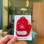 Toddler/kids Christmas towel embroidered festival element pin badge Red