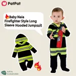 Baby Boy/Girl Naia Firefighter Style Long Sleeve Hooded Jumpsuit  image 2