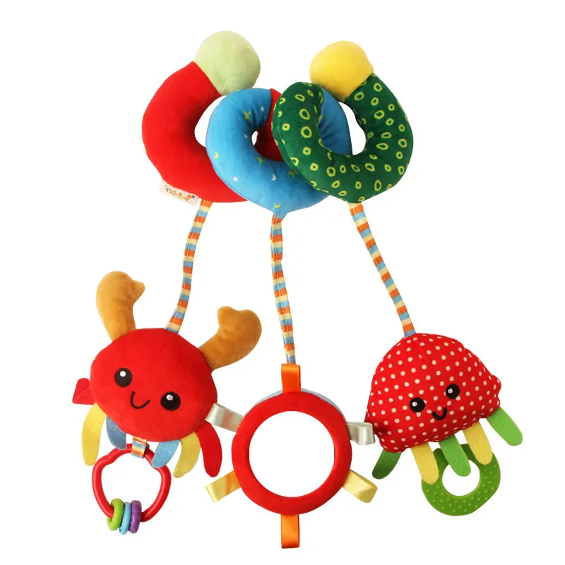 Cute Plush Baby Crib Toys Red