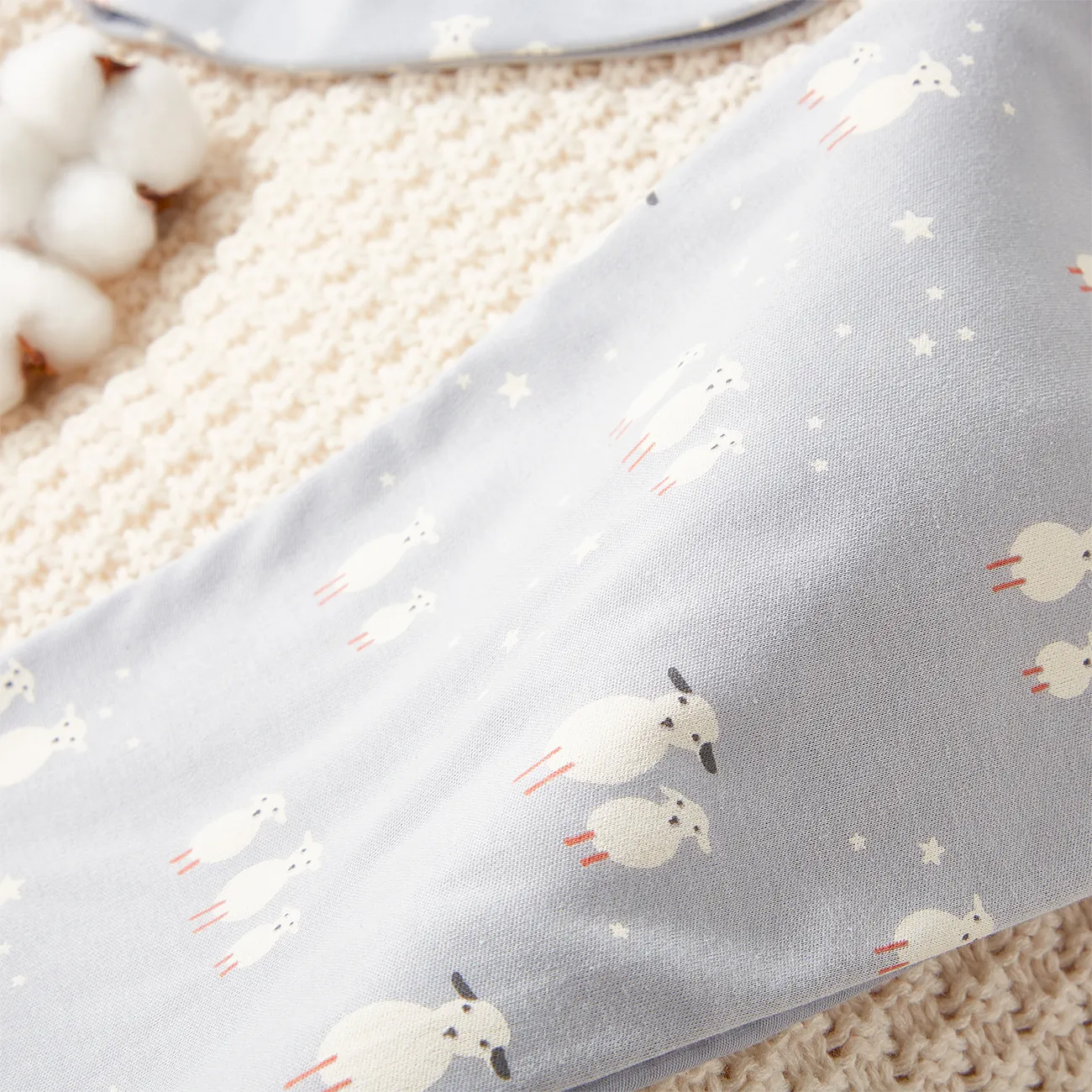 Newborn Cotton Swaddle Blanket with Hat  image 2