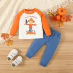 2pcs Baby Boy Thanksgiving Character Childlike Design Set   image 3
