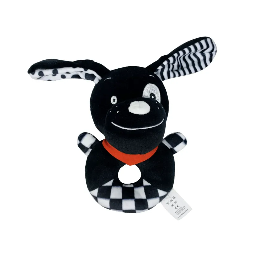 Cartoon Plush Stuffed Animal Handbell Toys For Babies