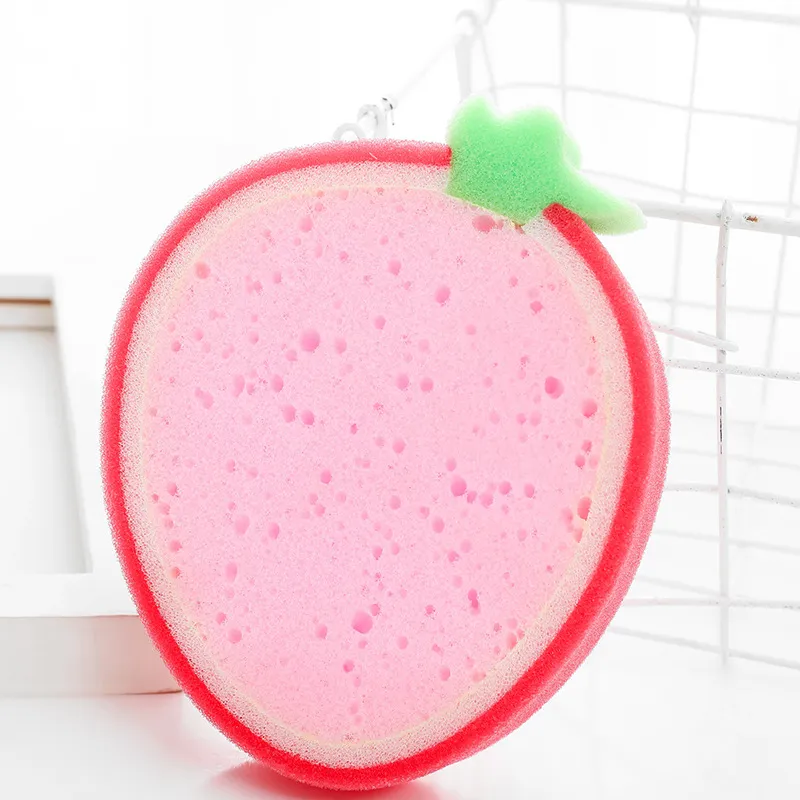 Thick Sponge Fruit Design Multi-functional Dishwashing Sponge Color-A