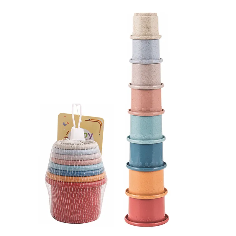 Interactive Stacking Cups Early Education Toy Set For Enhancing Baby's Motor Skills