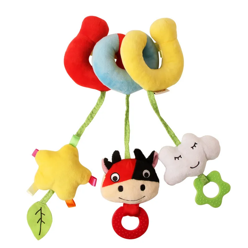 Cute Plush Baby Crib Toys Black