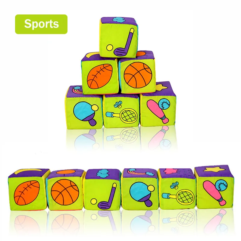 6 Pieces of Random Colored Cloth Building Blocks for Baby's Intellectual Development and Fun Play in a Set  image 6