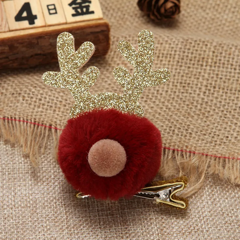 

Children‘s Adorable Elk Antler Festive Hair Clips for Christmas