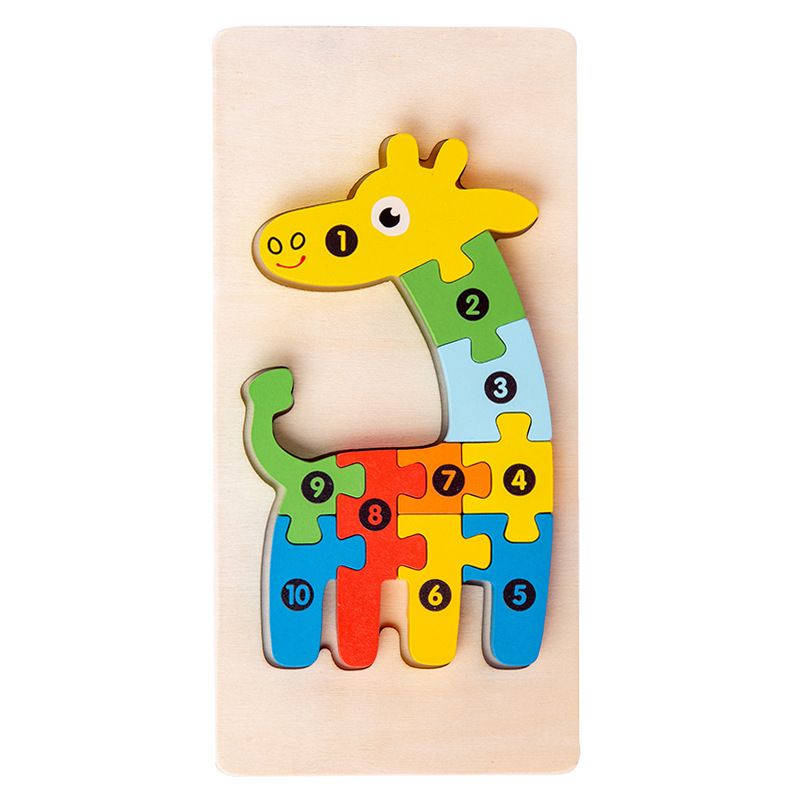 Wooden 3D Puzzle Building Blocks for Early Education - Intelligence Development Toy, Perfect Interac