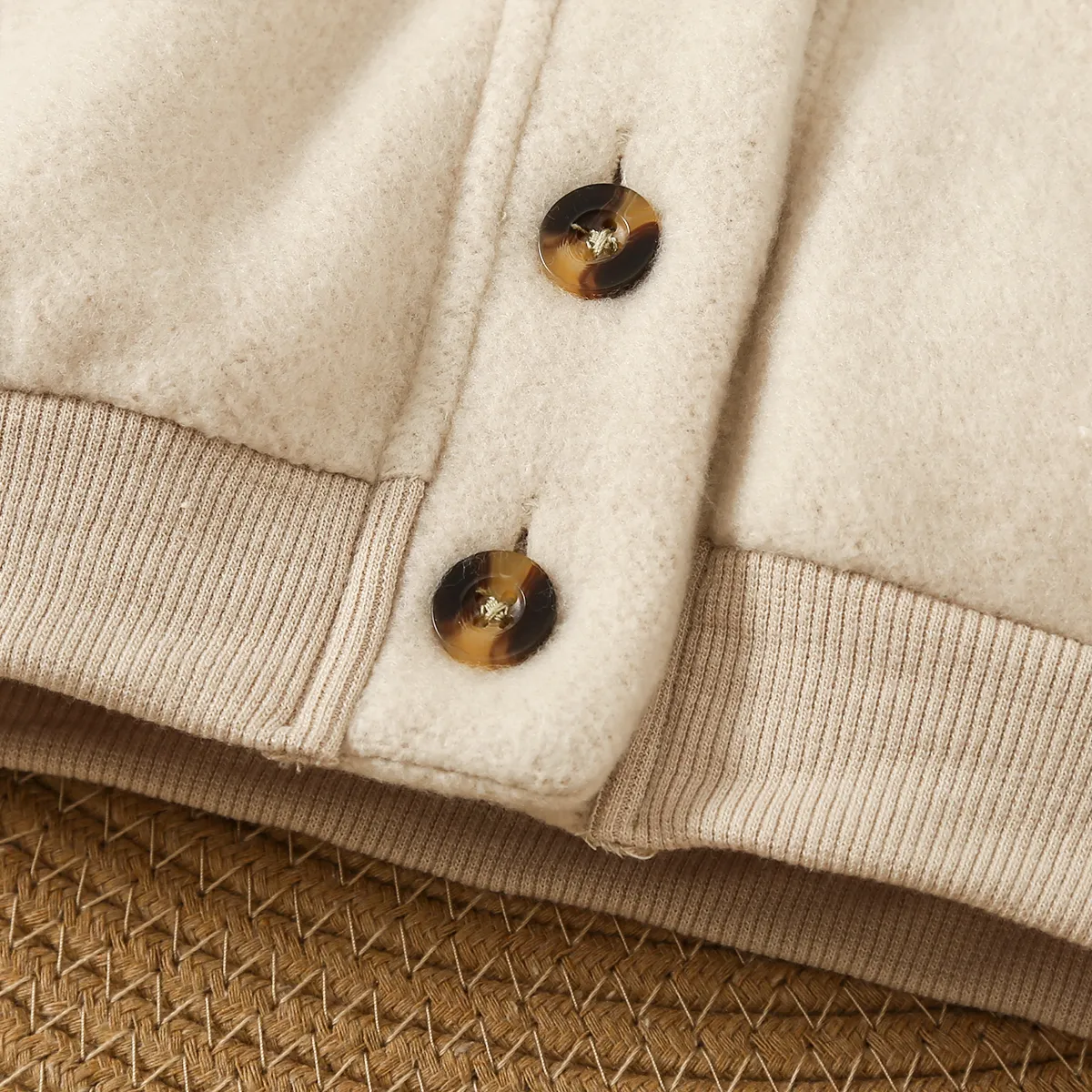Baby Boy Casual Secret Button Long Sleeve Coat/Jacket  Beige image 6