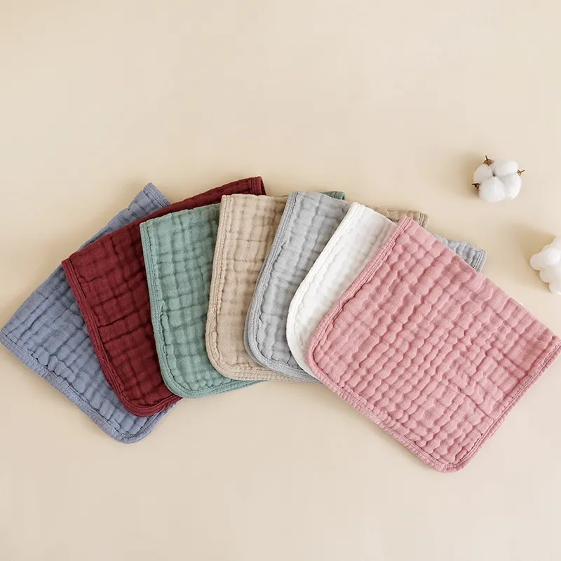 Baby Muslin Burp Cloths 100% Cotton Large 20''x10'' Extra Soft Cloth for Boys Girls White image 5