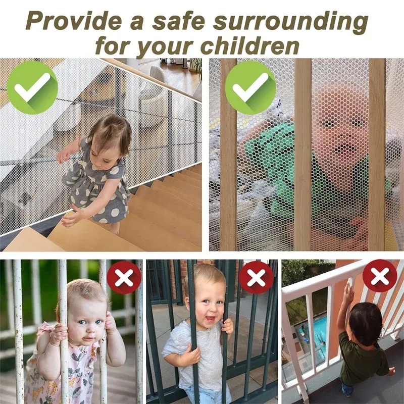 Single Thickened Stair/Balcony Safety Net for Child Fall Prevention White image 3