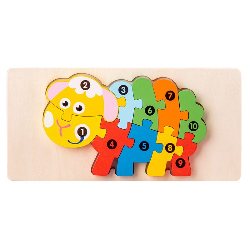 Wooden 3D Puzzle Building Blocks For Early Education - Intelligence Development Toy, Perfect Interactive Toy Gift For Children On Christmas